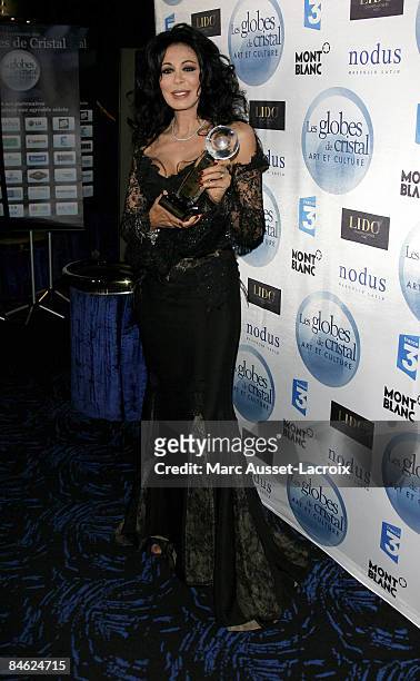 Yamina Benguigui attends Globes of Cristal Awards for Art and Culture on February 2, 2009 in Paris, France.