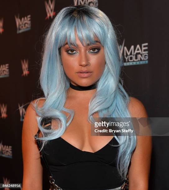 Actress/YouTube personality Inanna Sarkis appears on the red carpet of the WWE Mae Young Classic on September 12, 2017 in Las Vegas, Nevada.