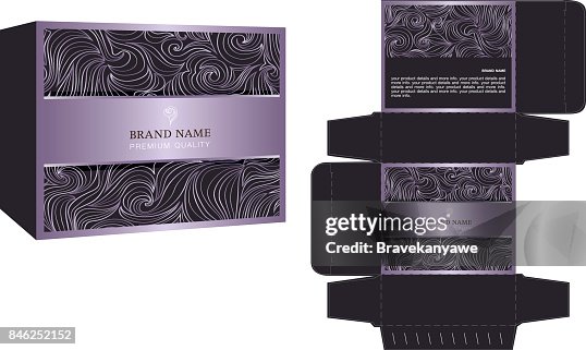 Indesign Purple Box Packaging Design Purple Luxury Box Design Template And Mockup Box High ...