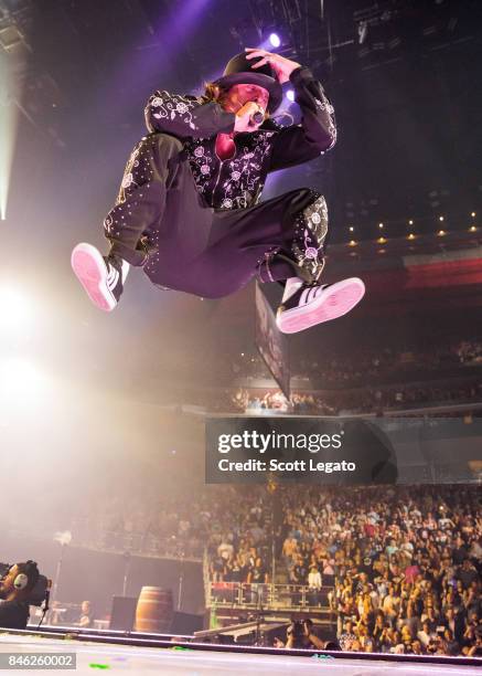 Kid Rock performs the very first show at the new Little Caesars Arena on September 12, 2017 in Detroit, Michigan.