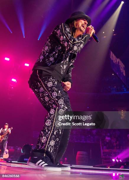 Kid Rock performs the very first show at the new Little Caesars Arena on September 12, 2017 in Detroit, Michigan.