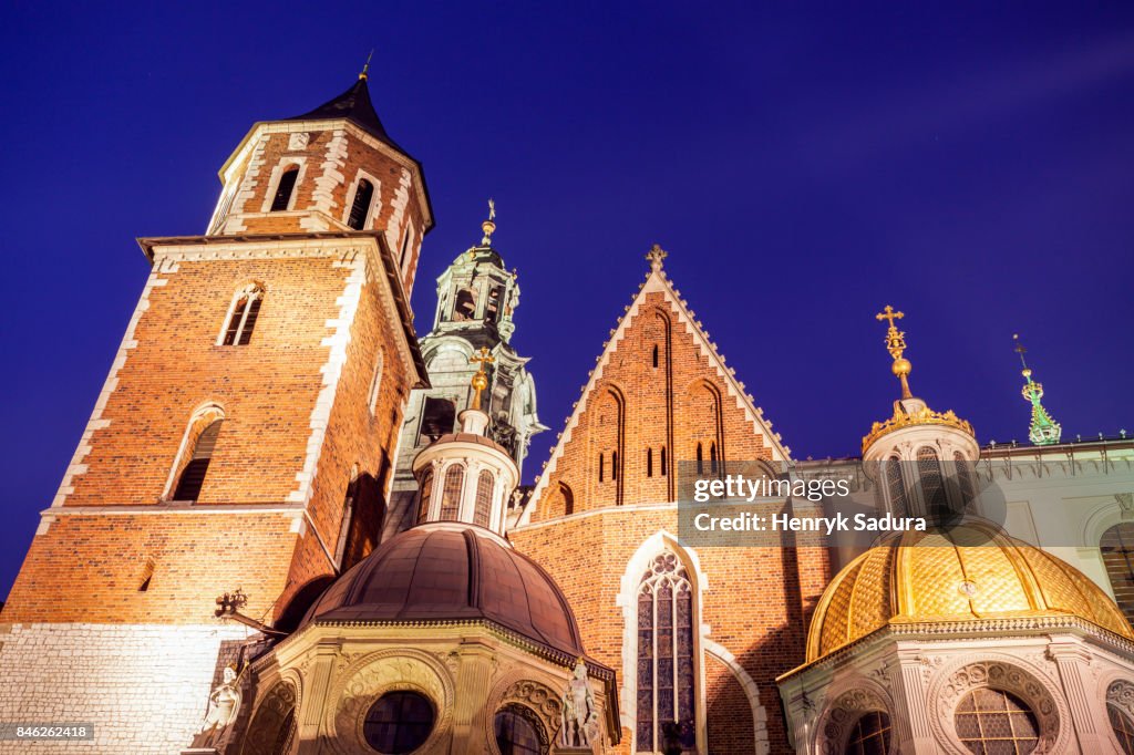 Wawel Cathedral at night