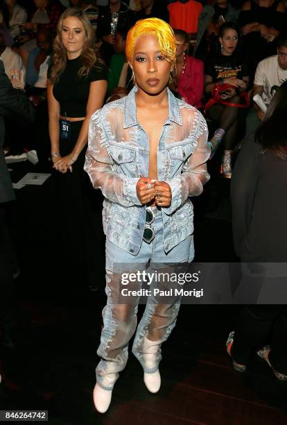 Rapper DeJ Loaf attends The Blonds fashion show during New York Fashion Week: The Shows at Gallery 1, Skylight Clarkson Sq on September 12, 2017 in...