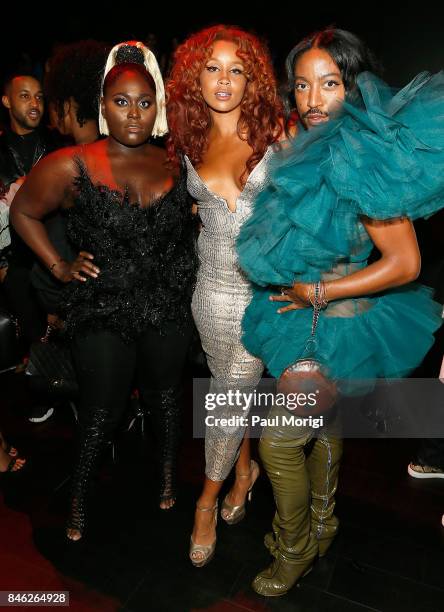 Actress Danielle Brooks, Lion Babe and Jeffrey C. Williams attend The Blonds fashion show during New York Fashion Week: The Shows at Gallery 1,...