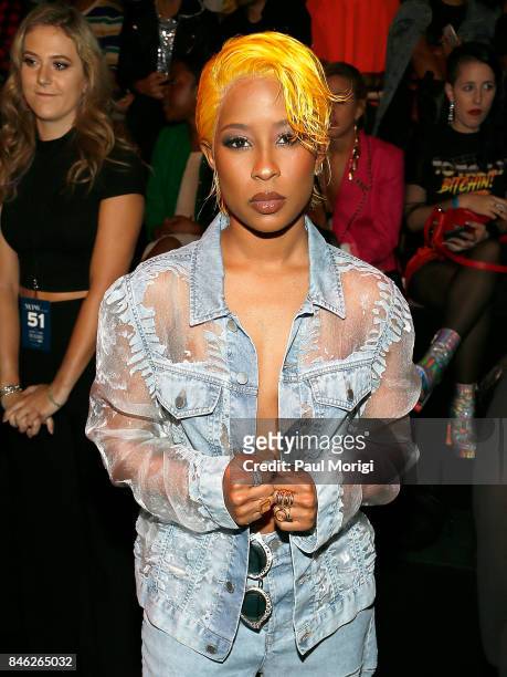 Rapper DeJ Loaf attends The Blonds fashion show during New York Fashion Week: The Shows at Gallery 1, Skylight Clarkson Sq on September 12, 2017 in...