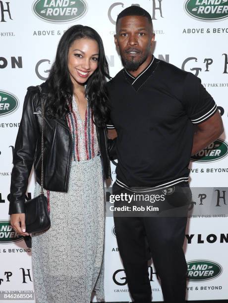 Corinne Foxx and Jamie Foxx attend NYLON's Rebel Fashion Party, powered by Land Rover, at Gramercy Terrace at Gramercy Park Hotel on September 12,...