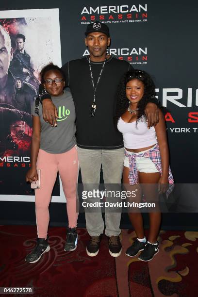 Basketball player Metta World Peace attends a Screening of CBS Films and Lionsgate's 'American Assassin' at TCL Chinese Theatre on September 12, 2017...