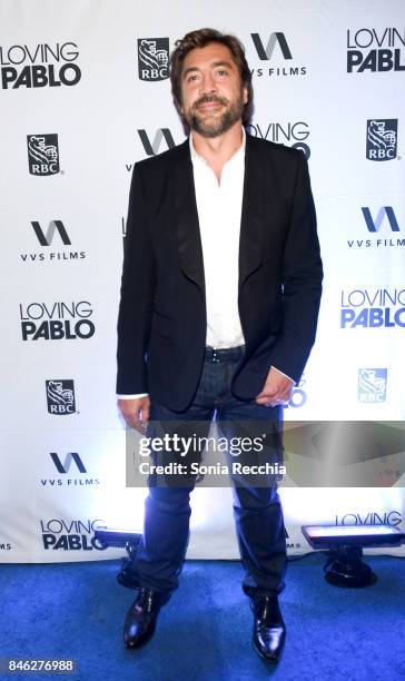 Javier Bardem attends the RBC hosted "Loving Pablo" cocktail party at RBC House Toronto Film Festival 2017 on September 12, 2017 in Toronto, Canada.