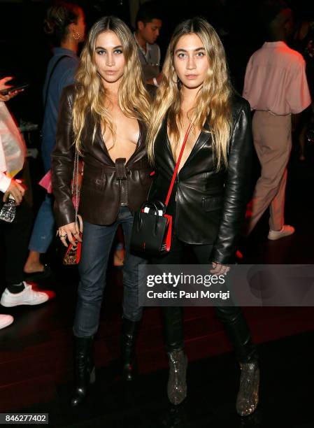 Lexi Kaplan and Allie Kaplan attend The Blonds fashion show during New York Fashion Week: The Shows at Gallery 1, Skylight Clarkson Sq on September...