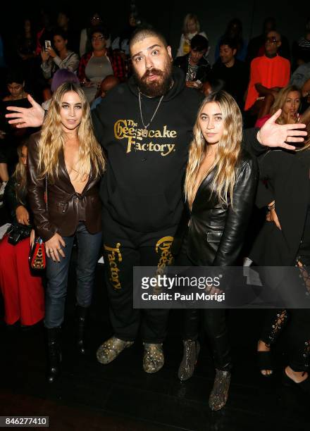Lexi Kaplan, The Fat Jewish and Allie Kaplan attend The Blonds fashion show during New York Fashion Week: The Shows at Gallery 1, Skylight Clarkson...