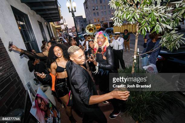 Big Freedia arrives at a screening of 'Big Freedia Bounces Back' airing Tuesdays on Fuse @ 10/9c at the Ace Hotel on September 12, 2017 in New...