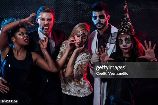 halloween - party with the devil stock pictures, royalty-free photos & images