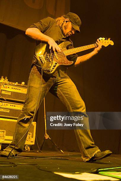 Mic Todd of Coheed and Cambria performs in concert at the Pepsi Coliseum on February 3, 2009 in Indianapolis.