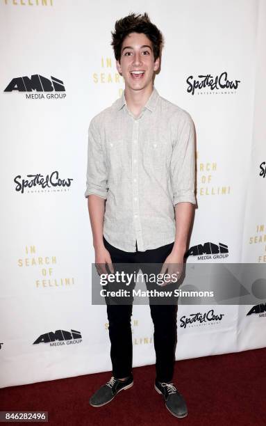 Milo Jacob Manheim attends a screening of 'In Search Of Fellini' at Laemmle Monica Film Center on September 12, 2017 in Santa Monica, California.