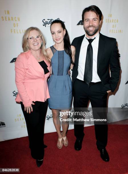 Nancy Cartwright, Ksenia Solo and Taron Lexton attend a screening of 'In Search Of Fellini' at Laemmle Monica Film Center on September 12, 2017 in...