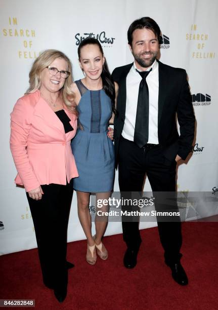 Nancy Cartwright, Ksenia Solo and Taron Lexton attend a screening of 'In Search Of Fellini' at Laemmle Monica Film Center on September 12, 2017 in...