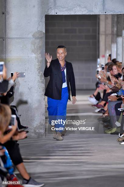 Fashion designer Phillip Lim walks the runway at the 3.1 Phillip Lim Ready to Wear Spring/Summer 2018 fashion show during New York Fashion Week on...