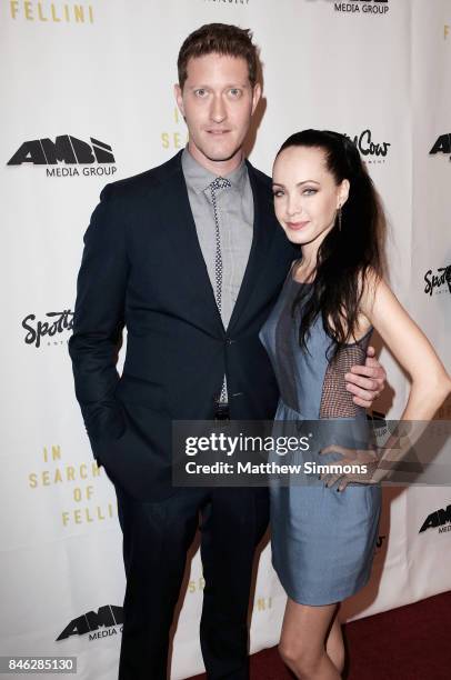 Samuel Roukin and Ksenia Solo attends a screening of 'In Search Of Fellini' at Laemmle Monica Film Center on September 12, 2017 in Santa Monica,...