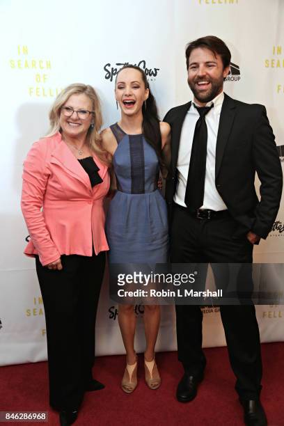 Nancy Cartwright, Ksenia Solo and Taron Lexton attend the screening of 'In Search Of Fellini" at Laemmle Monica Film Center on September 12, 2017 in...