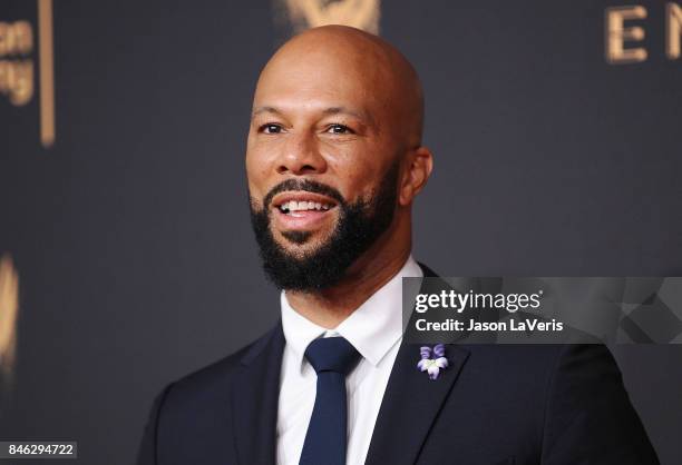 Actor/rapper Common attends the 2017 Creative Arts Emmy Awards at Microsoft Theater on September 9, 2017 in Los Angeles, California.