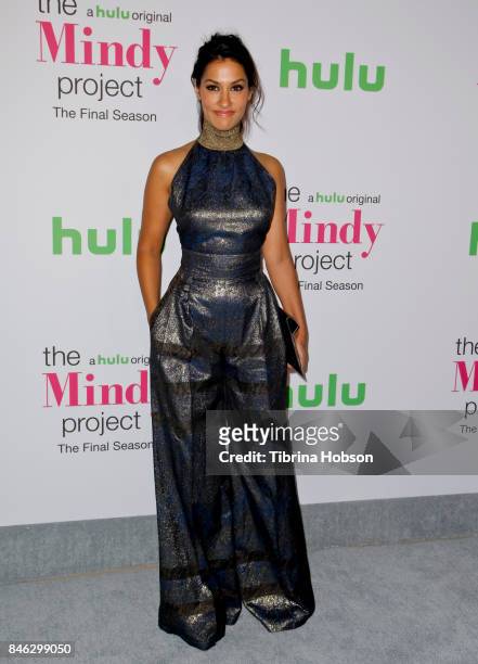 Janina Gavankar attends 'The Mindy Project' final season premiere party at The London West Hollywood on September 12, 2017 in West Hollywood,...