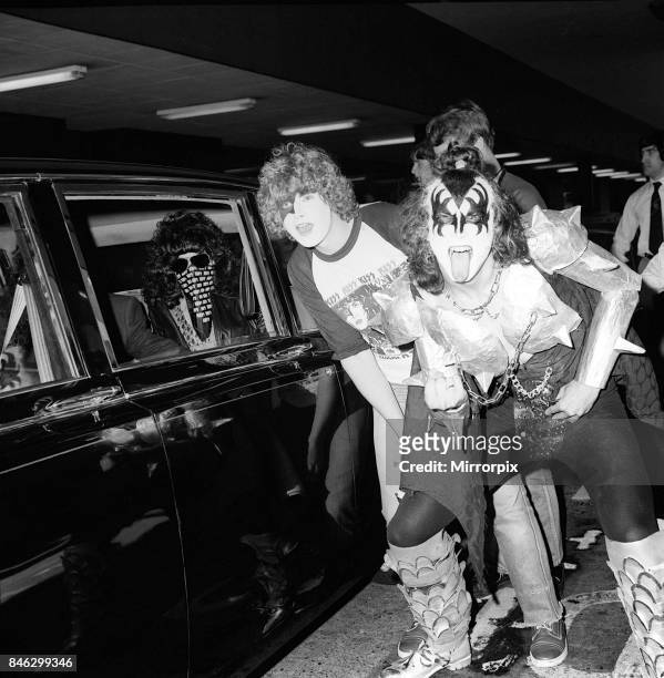The Pop Group Kiss at Heathrow Airport September 1980.