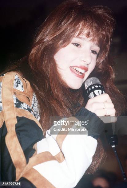 Tiffany pop singer at the Trocadero in London, 21st January 1988.