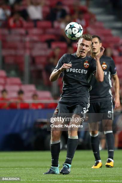 S midfielder Pontus Wernbloom in action during UEFA Champions League football match SL Benfica vs CSKA Moscow at the Luz stadium in Lisbon, Portugal...