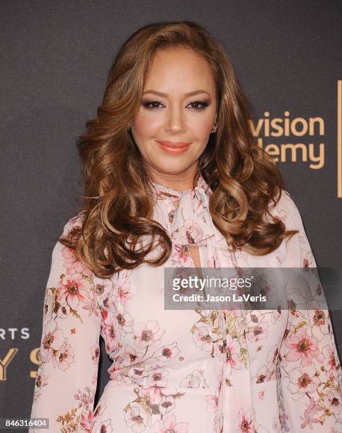 Actress Leah Remini attends the 2017 Creative Arts Emmy Awards at Microsoft Theater on September 9, 2017 in Los Angeles, California.