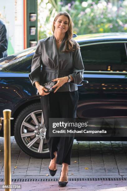 Princess Madeleine of Sweden attends the "The Invisibility Project" seminar hosted by My Great-Day foundation at Grona Lund on September 13, 2017 in...