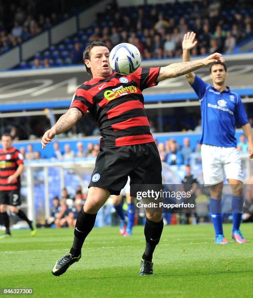 Lee Tomlin of Peterborough United in action during the npower Championship match between Birmingham City and Peterborough United at St Andrew's...