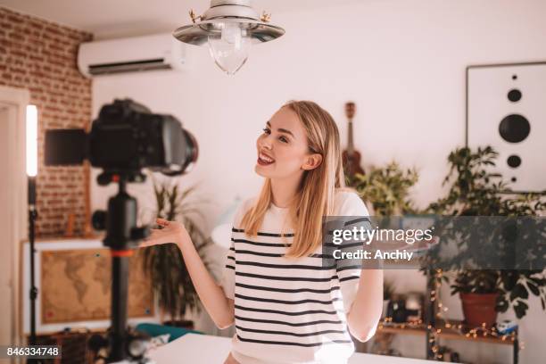 vlogging - setting up camera stock pictures, royalty-free photos & images