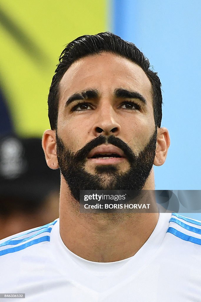 Adil Rami Fra Olympique de Marseille's French defender Adil Rami is pictured ahead ...