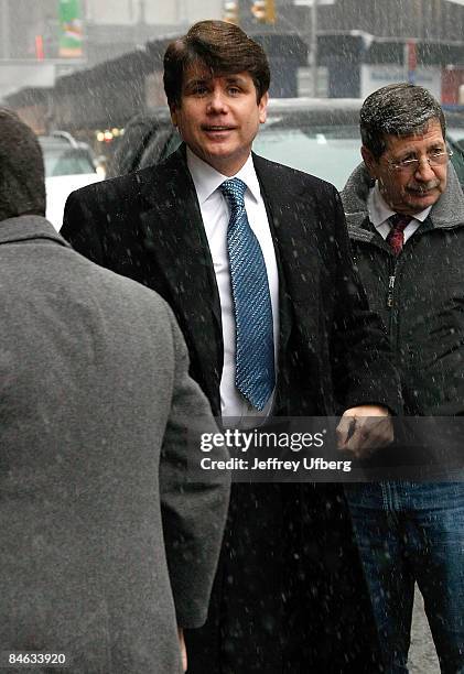 Ex-Illinois Governor Rod Blagojevich visits "Late Show with David Letterman" at the Ed Sullivan Theatre on February 3, 2009 in New York City.
