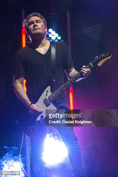 Musician Brad Fernquist of Goo Goo Dolls performs on stage at Cal Coast Credit Union Open Air Theatre on September 12, 2017 in San Diego, California.
