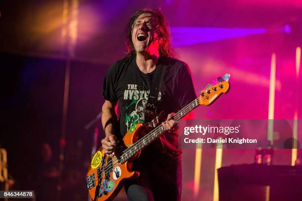 Musician Robby Takac of Goo Goo Dolls performs on stage at Cal Coast Credit Union Open Air Theatre on September 12, 2017 in San Diego, California.