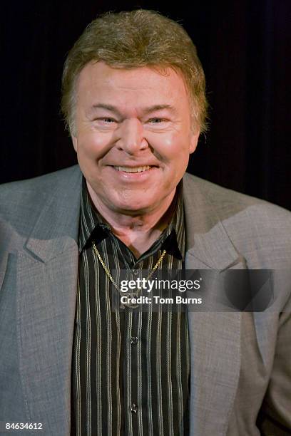 Roy Clark attends the 2009 Country Music Hall of Fame Inductees announcement at the Ford Theater at The Country Music Hall of Fame and Museum on...