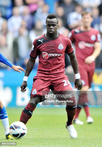 Cheick Tiote of Newcastle in action during the Barclays Premier League match between Reading and Newcastle United at Madejski Stadium on September...