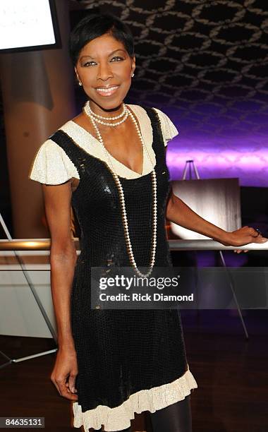 Recording Artist and Host Natalie Cole backstage at The Recording Academy's tribute to Blue Note Records at 2009 Grammy Salute to Jazz held at Club...