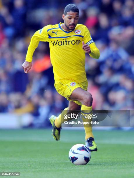 Jobi McAnuff of Reading in action during the Barclays Premier League match between West Bromwich Albion and Reading at The Hawthorns on September 22,...