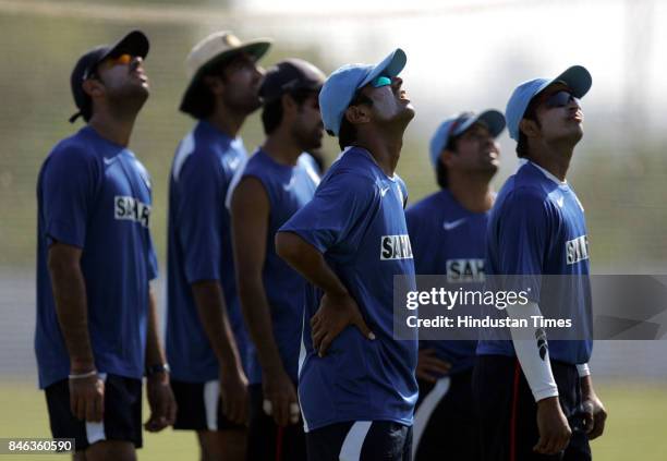 Champions Trophy: Indian Cricket team during the practice session at B ground, Motera Stadium, Ahmedabad on Tuesday.