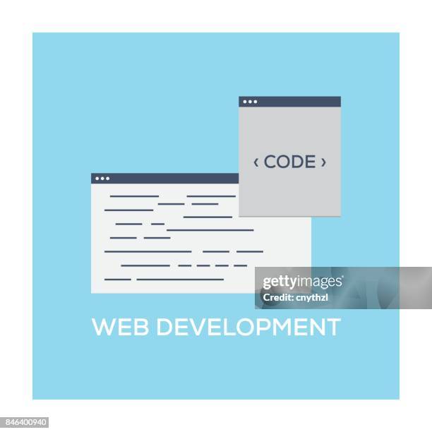 web development concept - software engineers collaborating stock illustrations
