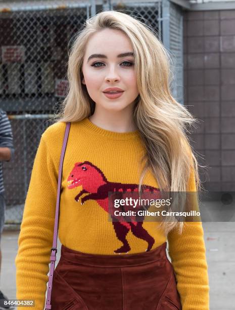 Singer, songwriter, and actress Sabrina Carpenter is seen arriving to Coach Spring 2018 fashion show during New York Fashion Week at Basketball City...