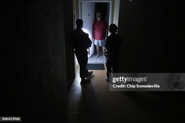 Florida Army National Guard Captain Adam Cockrell of Delta Company, 1st Battallion, 124th Infantry, 53rd Infantry Brigade Combat Team and a Monroe...