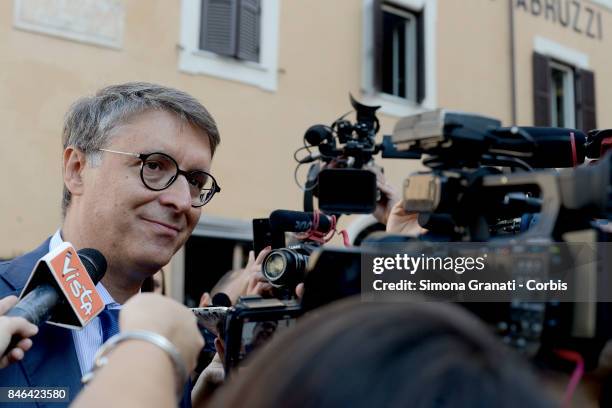 President of the National Anti-Corruption Authority Raffaele Cantone during the demonstration in Pantheon Square to solicit approval of a...