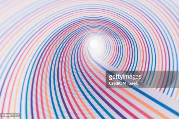 Colorful Lines Swirl Shaped Illusion