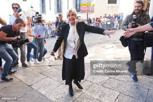 Actress Concha Velasco attends the 'National Culture' awards at the Santa Maria y San Julian Cathedral on September 13, 2017 in Cuenca, Spain.