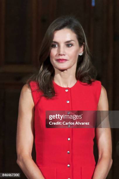 Queen Letizia of Spain attends the 'National Culture' awards at the Santa Maria y San Julian Cathedral on September 13, 2017 in Cuenca, Spain.