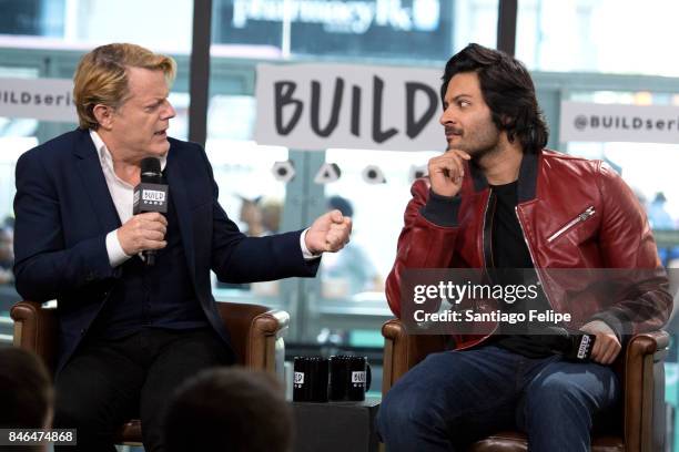 Eddie Izzard and Ali Fazal attend Build Presents to discuss the film "Victoria & Abdul" at Build Studio on September 13, 2017 in New York City.