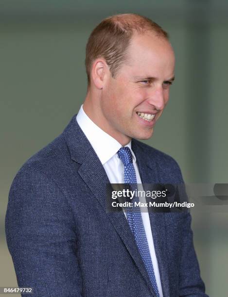 Prince William, Duke of Cambridge visits McLaren Automotive at the McLaren Technology Centre on September 12, 2017 in Woking, England.